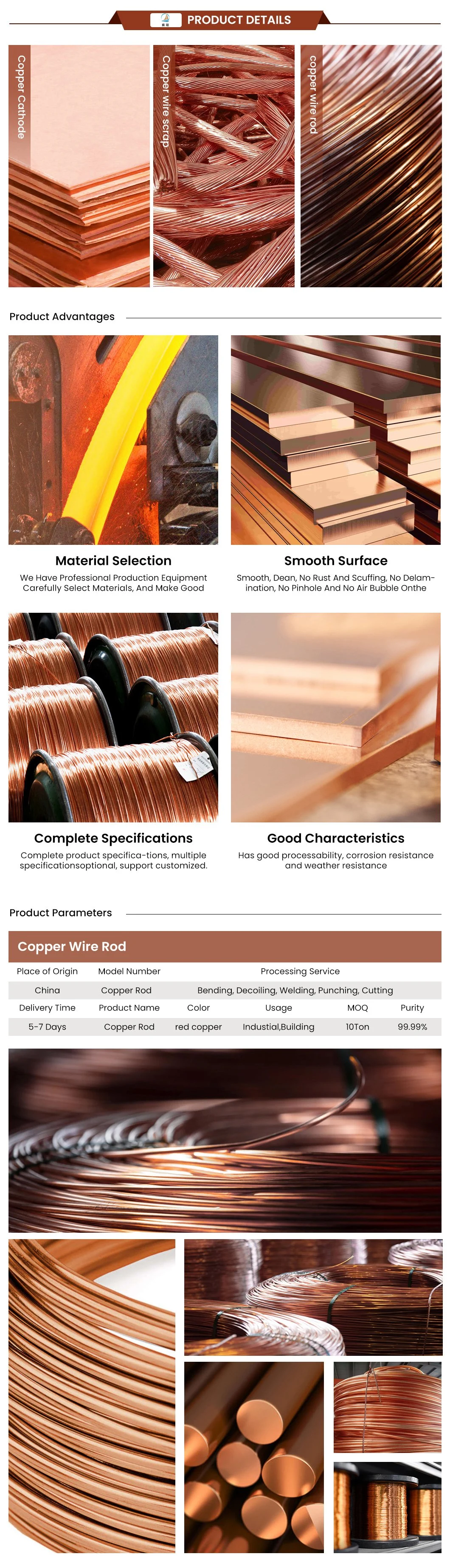 Metal Materials Factory Price Copper Cathode Bulk Top Quality Pure Copper Cathode / Pure Copper Sheet Copper Cathodes for Sale